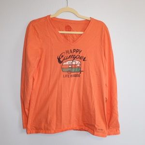 Life is Good Happy Camper Long Sleeve M